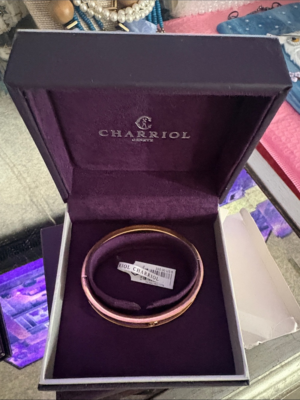 Charriol Rose Gold Two-Tone Bangle Bracelet